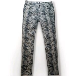 CABI Women's 6 Snakeskin Print Reptile Skinny Ankle Pants Retro Emo Y2K